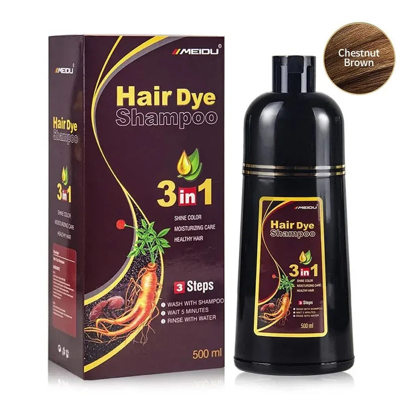 HAIRDEYChampún para conservar teñido de negro en el cabello.