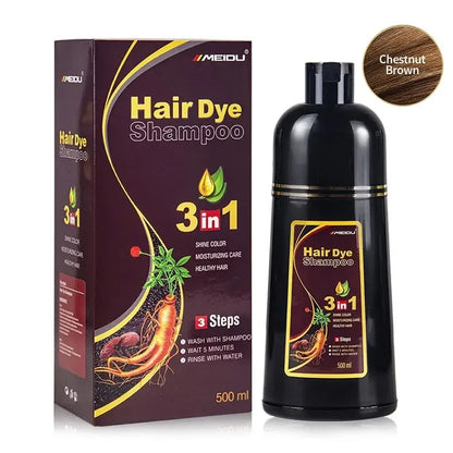HAIRDEYChampún para conservar teñido de negro en el cabello.