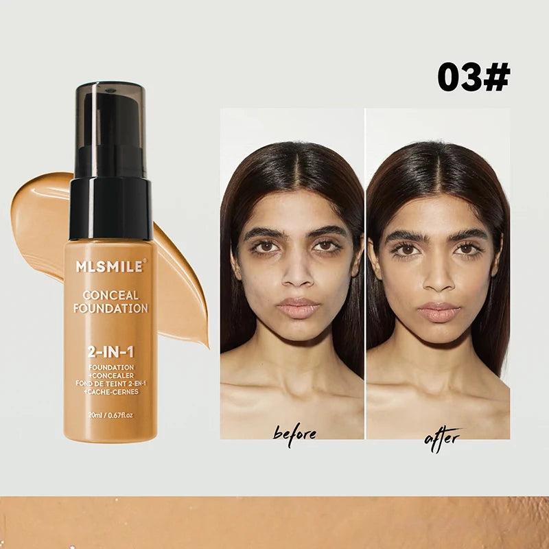 Matte Facial Foundation - BB Cream Waterproof Full Coverage