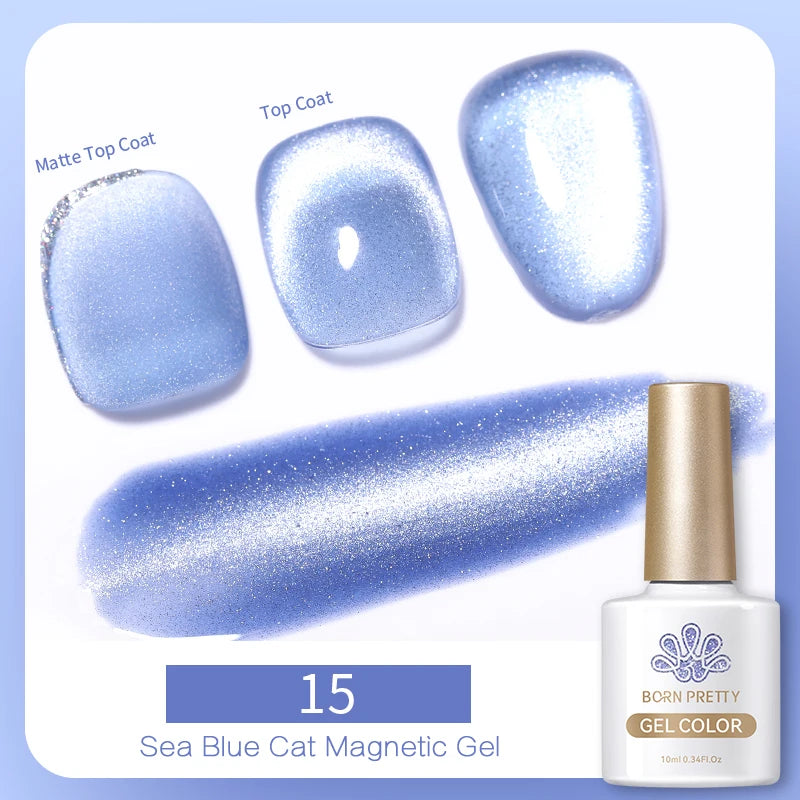 BORN PRETTY 6 Colors UV Magnetic Nail Polish