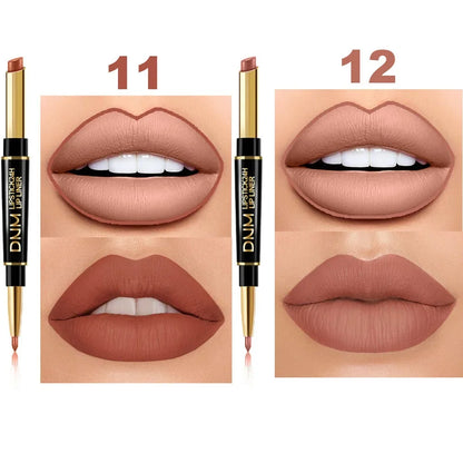 Set of 12 double-ended lipsticks from the DNM brand