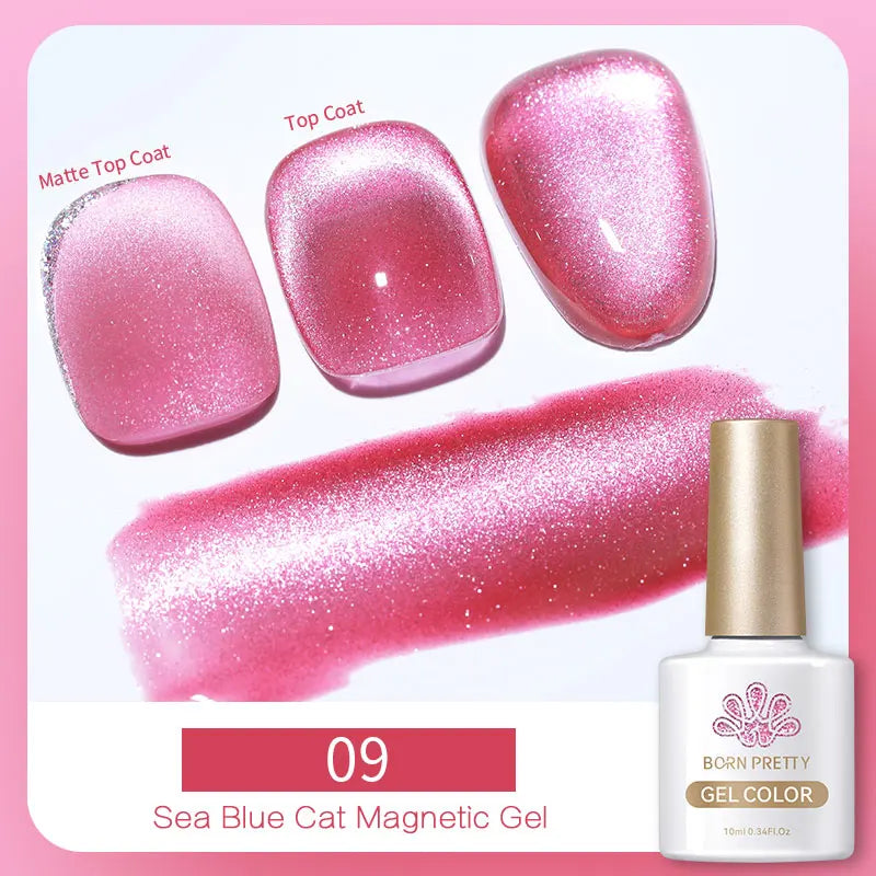 BORN PRETTY 6 Colors UV Magnetic Nail Polish