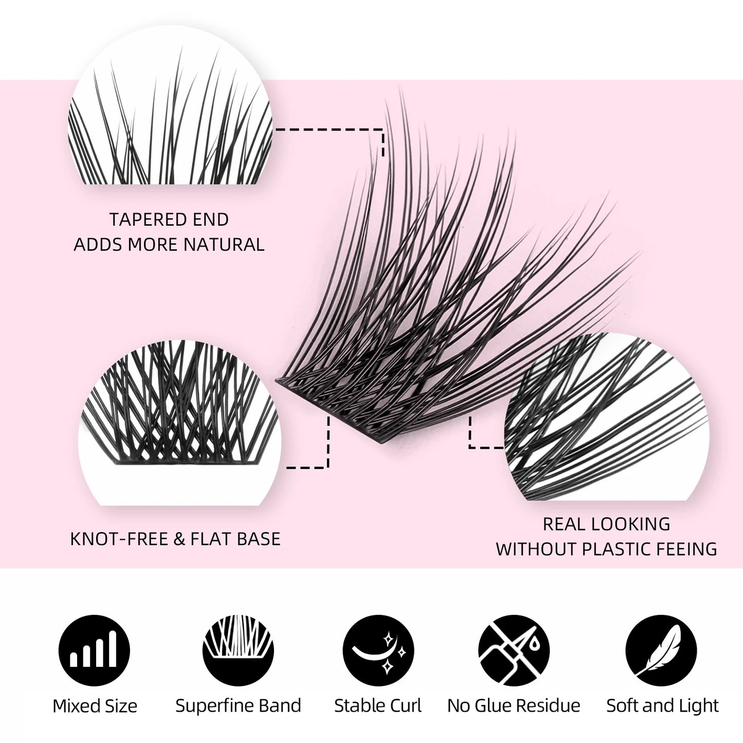 YUANZHIJIE False Eyelashes in Clusters