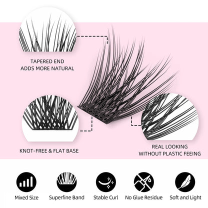 YUANZHIJIE False Eyelashes in Clusters