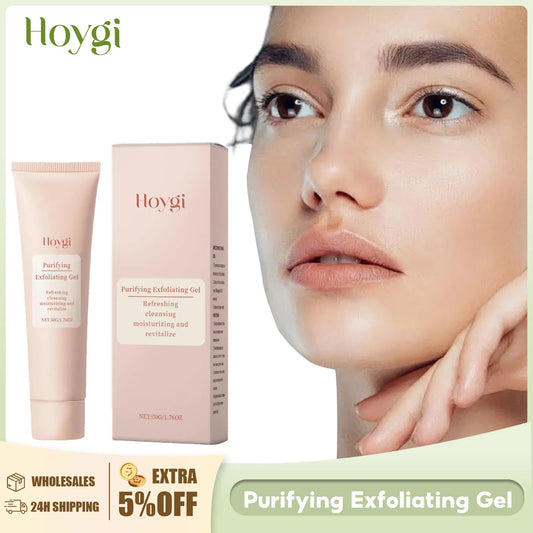 Revitalizing and purifying facial gel scrub.