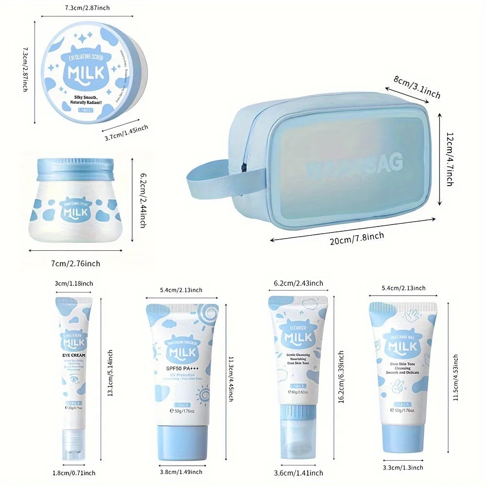 Set de cremas de leche para cuerpo y facial SP50+