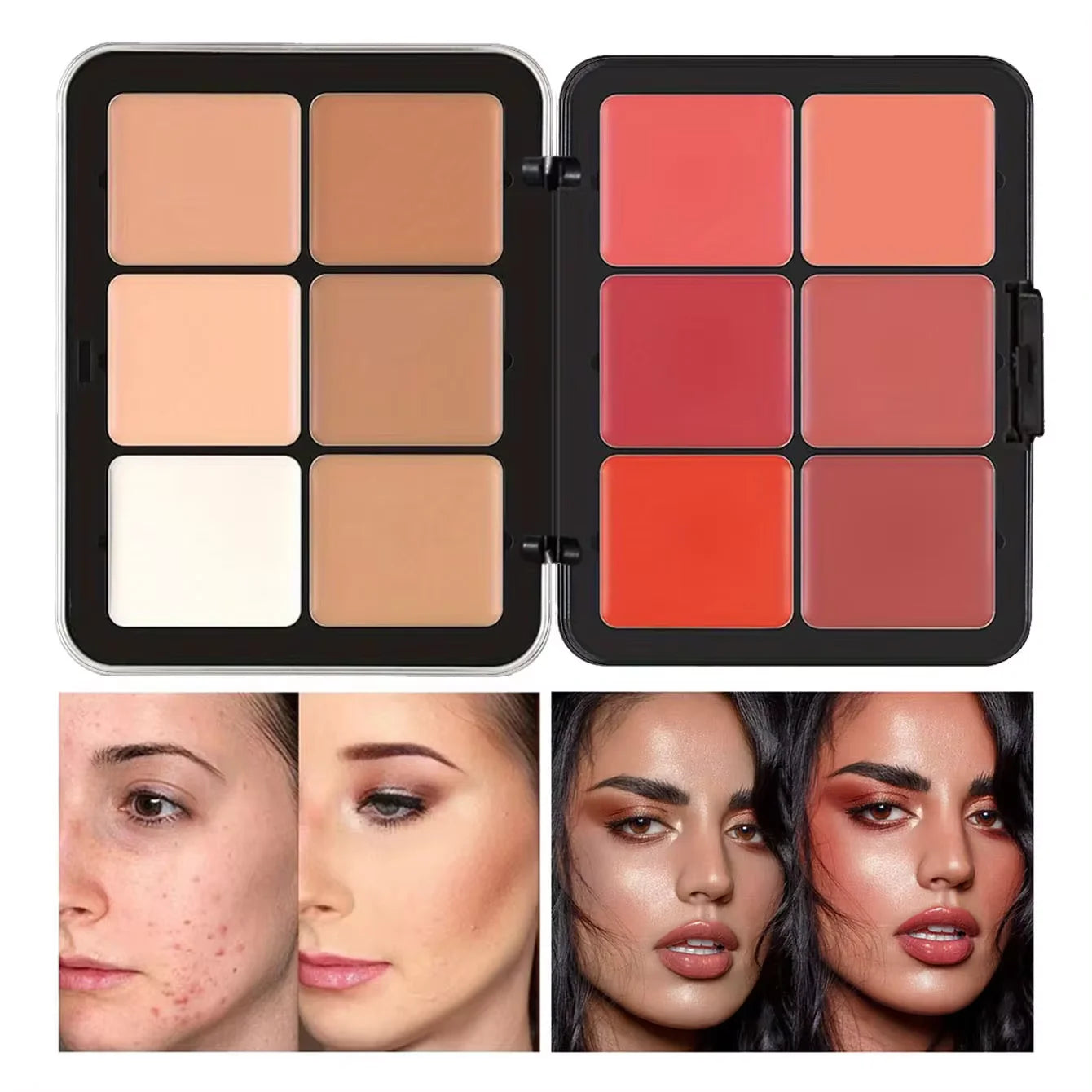 All-in-One 12 Color Palette - Concealer, Blush, Highlighter and Matte Contour