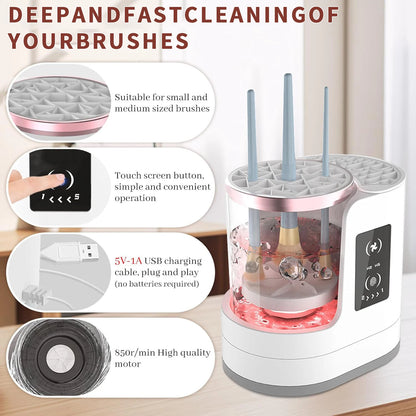 Electric makeup brush cleaner