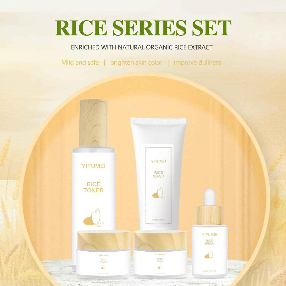 Set facial de arroz Crown Diamond