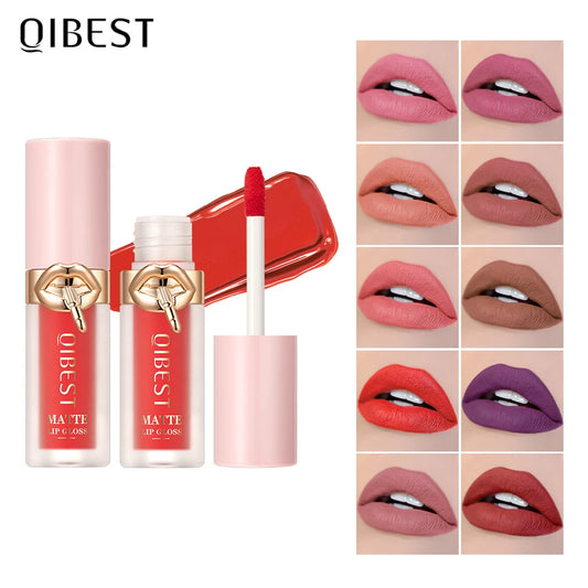 QIBEST Matte Liquid Lipstick - Waterproof, No Transfer and Long Lasting