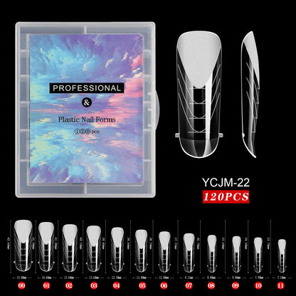 Set of 120 Misscheering Transparent Nail Molds.