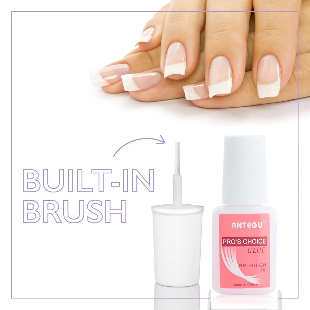 Nail Glue is ideal for a strong and long-lasting hold