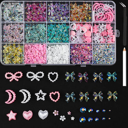+15 Sets de decoraciones para uñas Kawaii