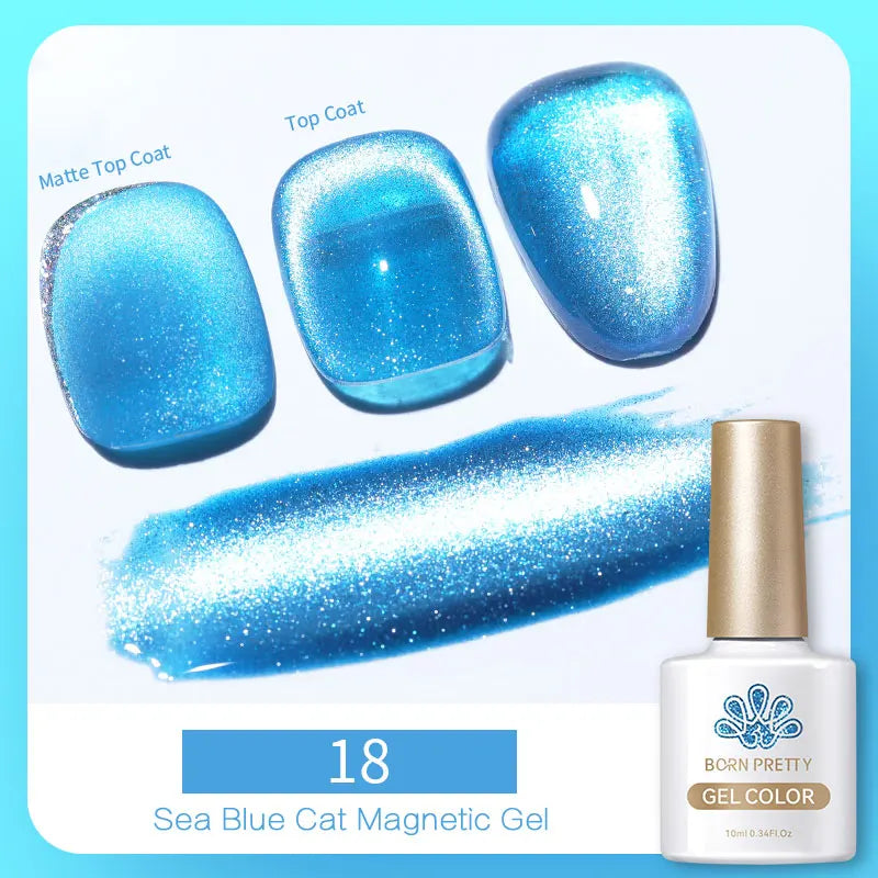 BORN PRETTY 6 Colors UV Magnetic Nail Polish