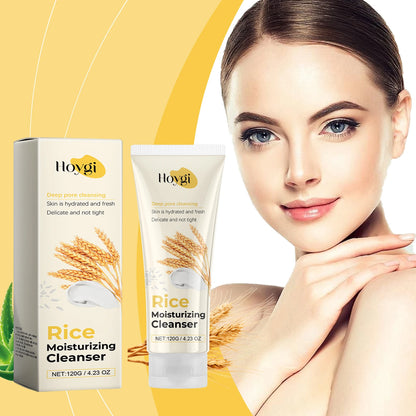 Limpiador facial de leche de arroz.