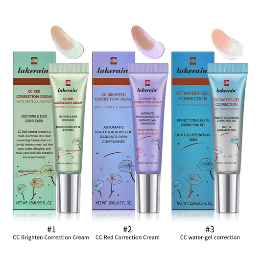 Set of 3 CC Creams - High Coverage Foundation with Centella