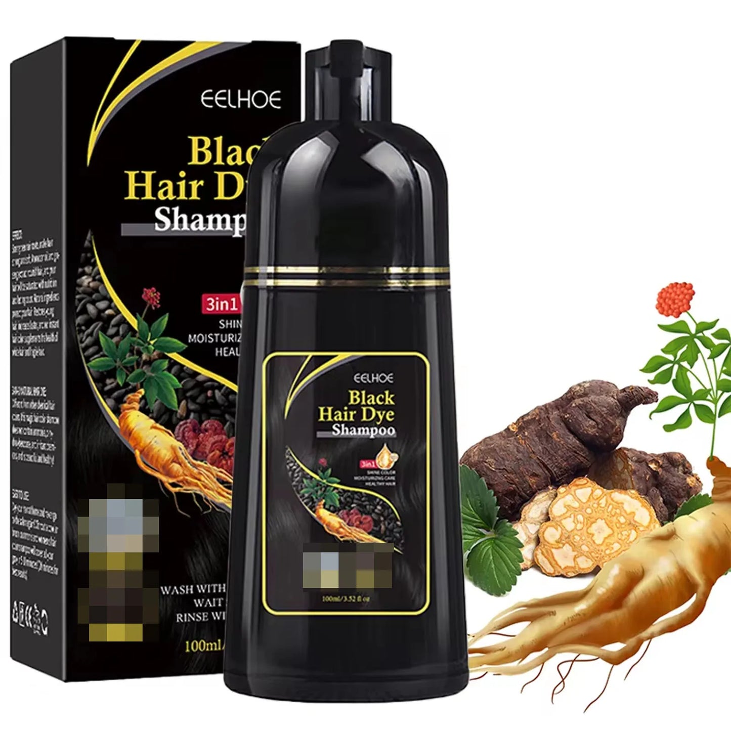 HAIR DYE  Champú Colorante de Extractos Herbales