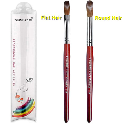 Pinceles para manicura y pedicura.