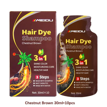 HAIRDEYChampún para conservar teñido de negro en el cabello.