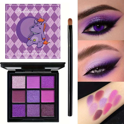 Paleta de Sombras Rebellius girl de 9 Colores.