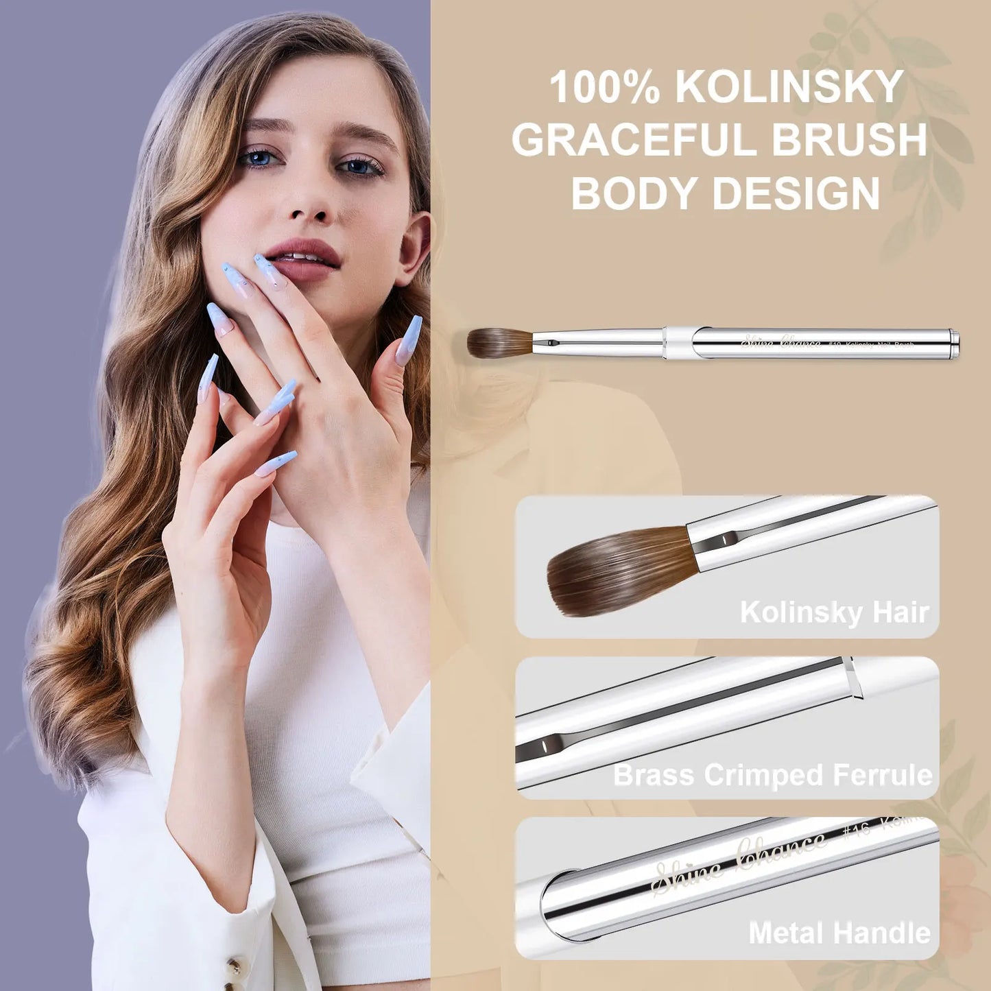Manicure and pedicure brushes.