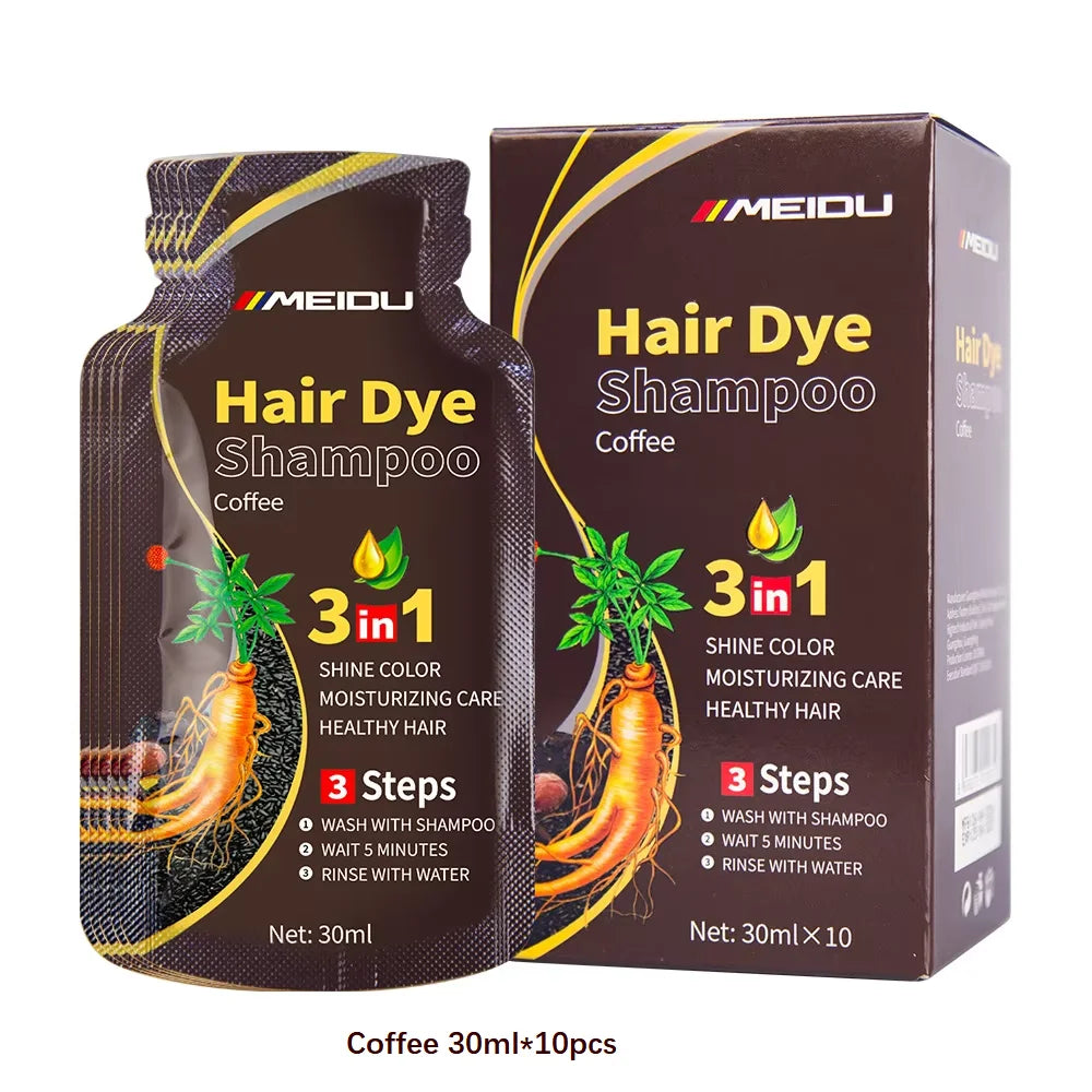 HAIRDEYChampún para conservar teñido de negro en el cabello.