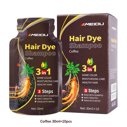 HAIRDEYChampún para conservar teñido de negro en el cabello.
