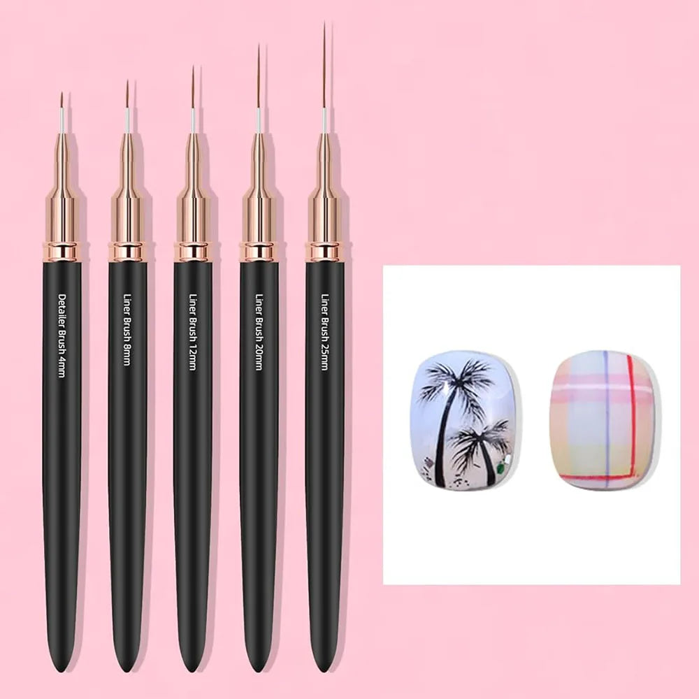 Manicure liner brushes.