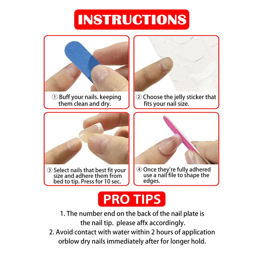 Set of 24 Short False Nails.