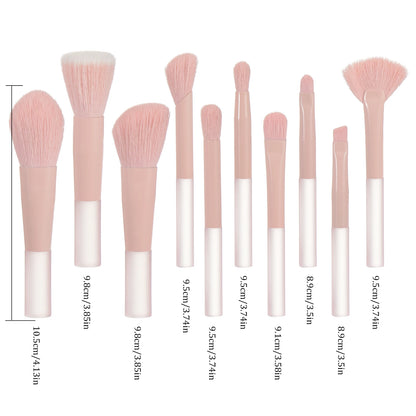 Set de 10 Mini Brochas de Maquillaje.