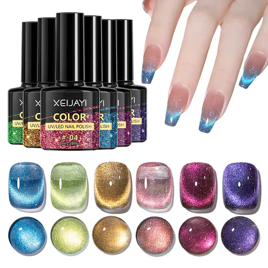 Set de 6 Esmaltes magnéticos XEIJAYI