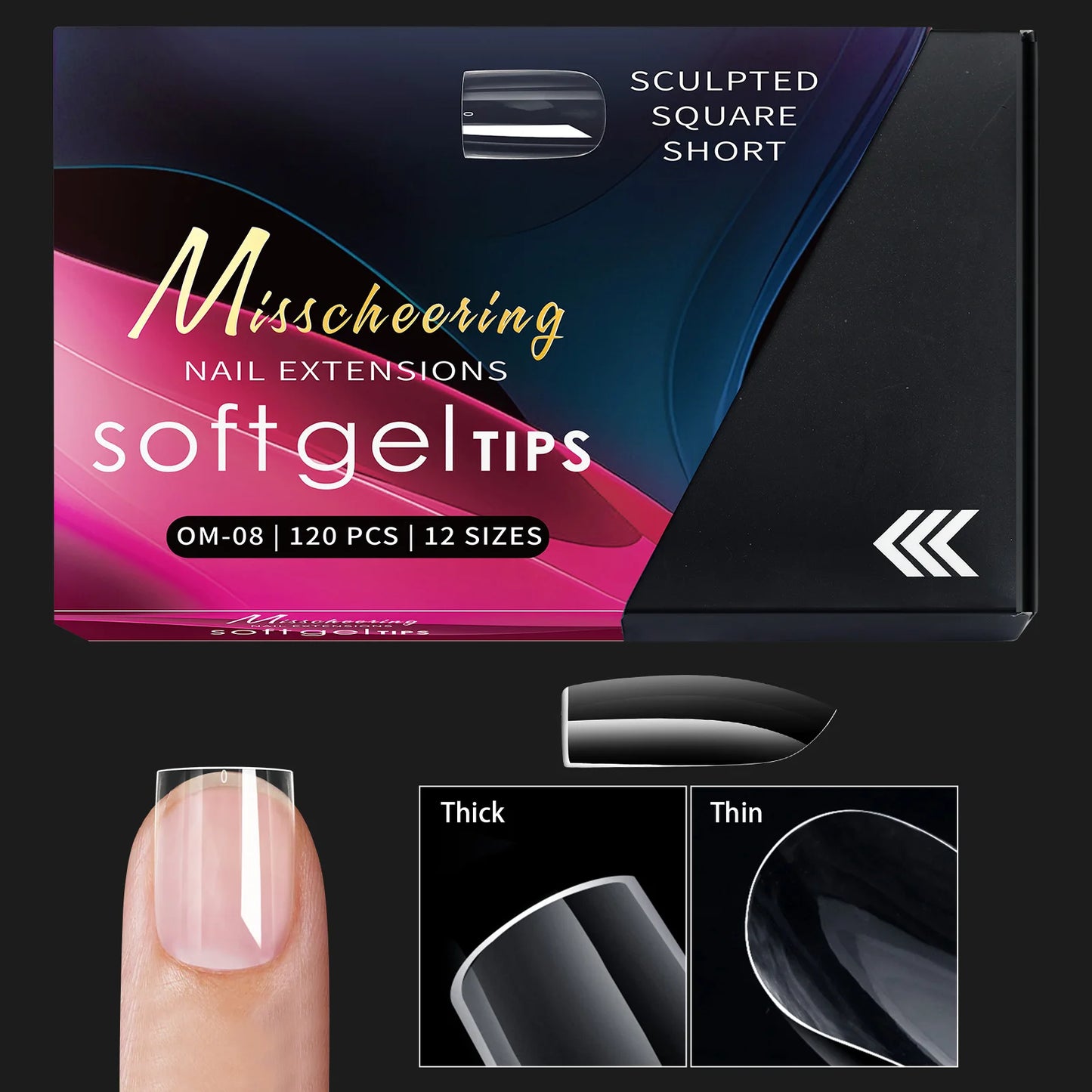 Set of 120/140 Misscheering False Nails.