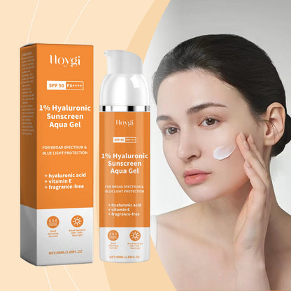 Protector solar en gel con ácido hialuróico al 1% SPF50+