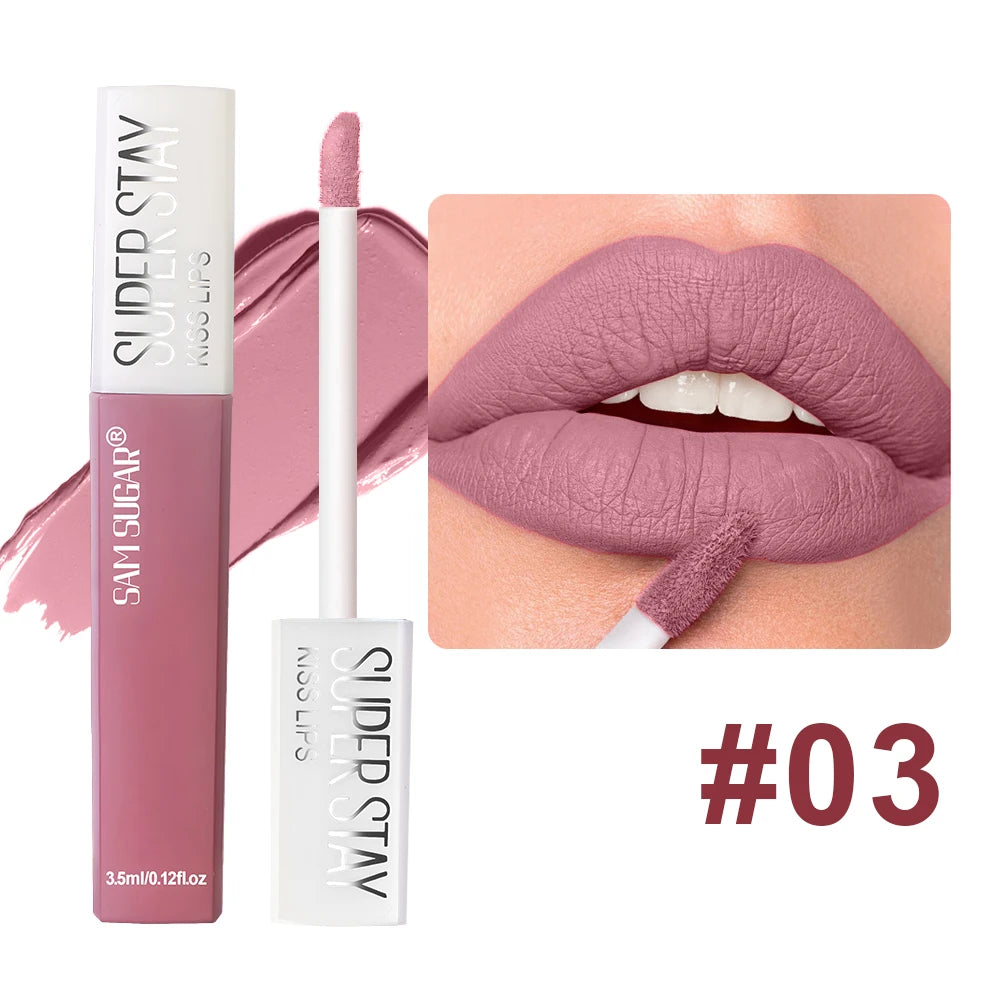 Liquid lipstick - Light and soft texture, without sticky feeling.