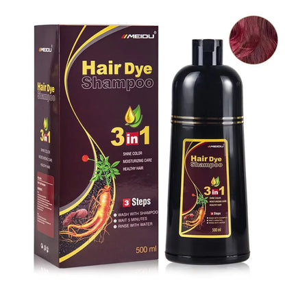 HAIRDEYChampún para conservar teñido de negro en el cabello.
