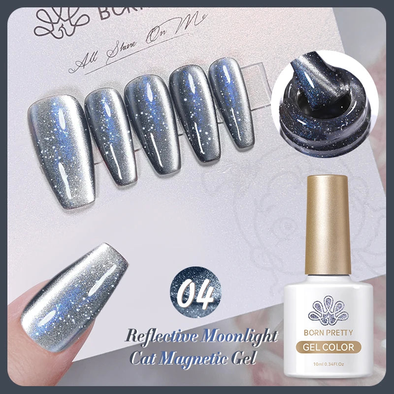 BORN PRETTY 6 Colors UV Magnetic Nail Polish
