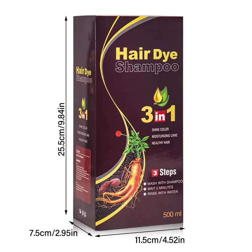 HAIRDEYChampún para conservar teñido de negro en el cabello.