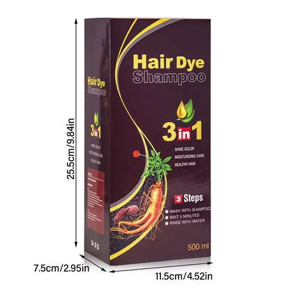 HAIRDEYChampún para conservar teñido de negro en el cabello.