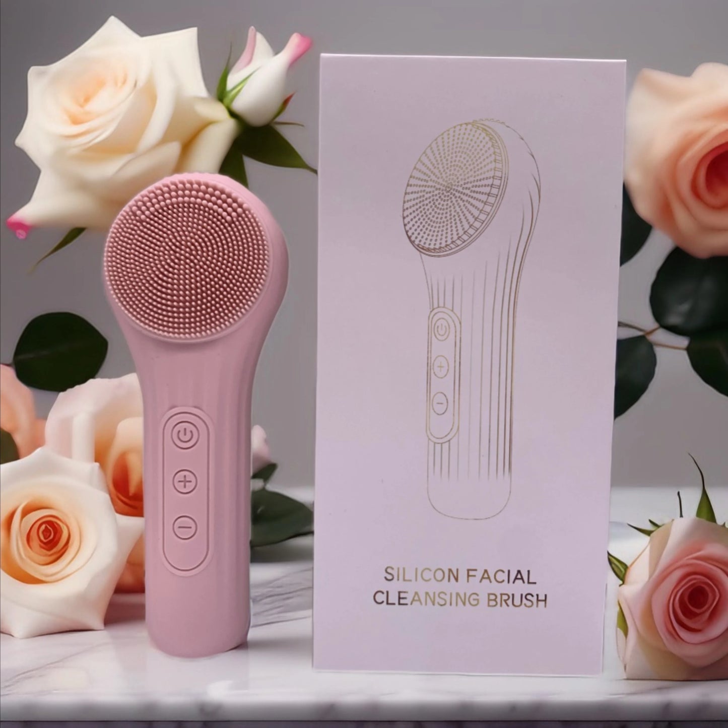 Dispositivo de limpieza facial, sónico de silicona recargable.