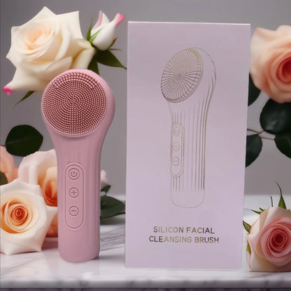 Dispositivo de limpieza facial, sónico de silicona recargable.