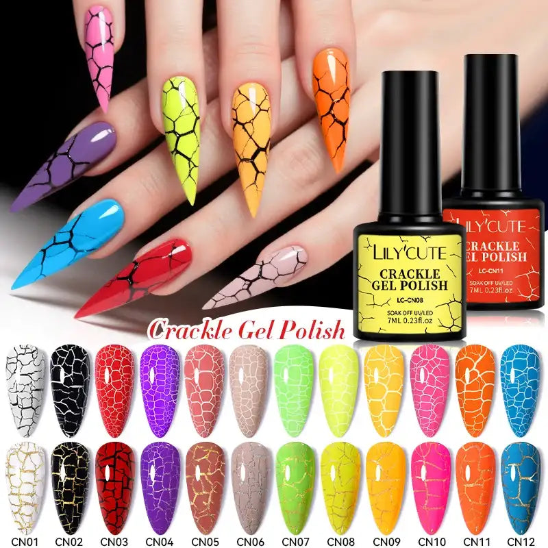 LILYCUTE 12 esmaltes quebradizos secado UV