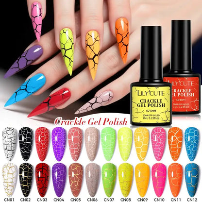 LILYCUTE 12 esmaltes quebradizos secado UV