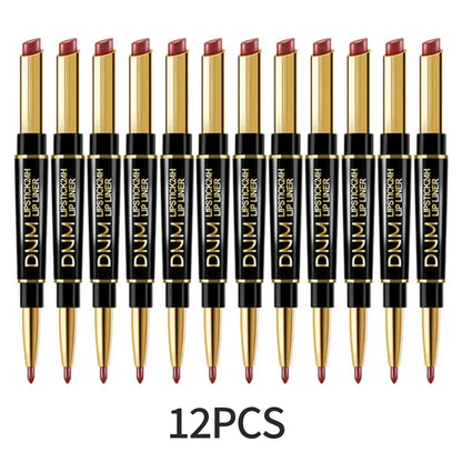 Set of 12 double-ended lipsticks from the DNM brand