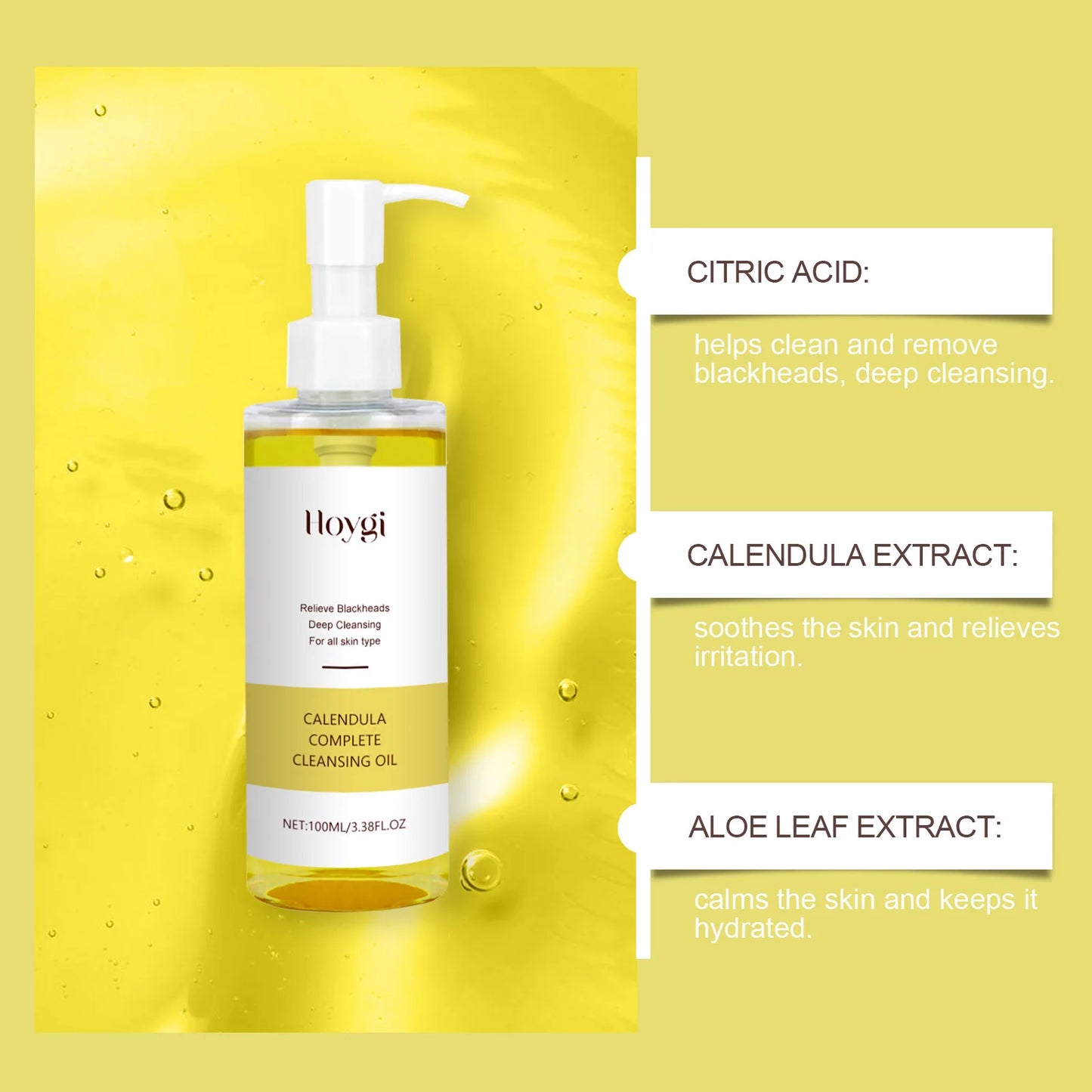 Aceite limpiador de caléndula Hoygi