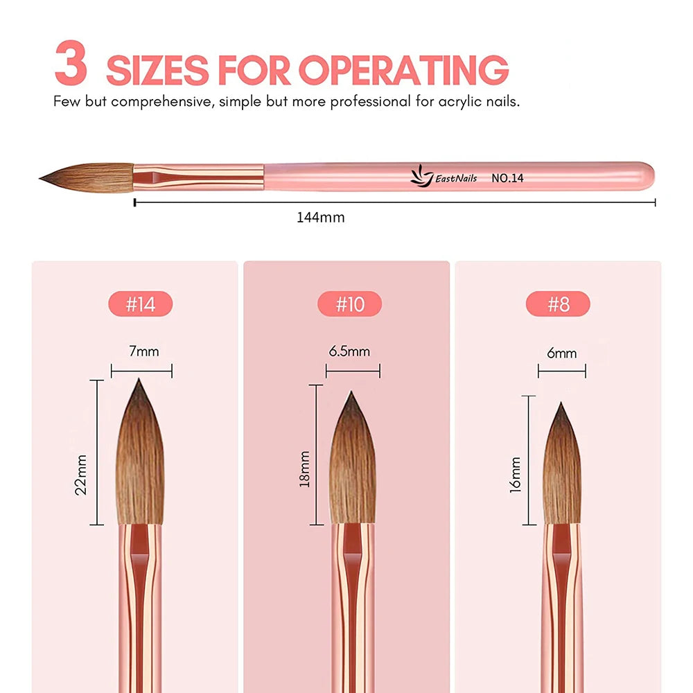 Pinceles para manicura y pedicura.