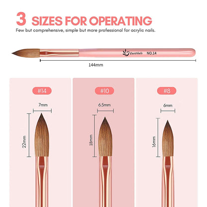 Pinceles para manicura y pedicura.