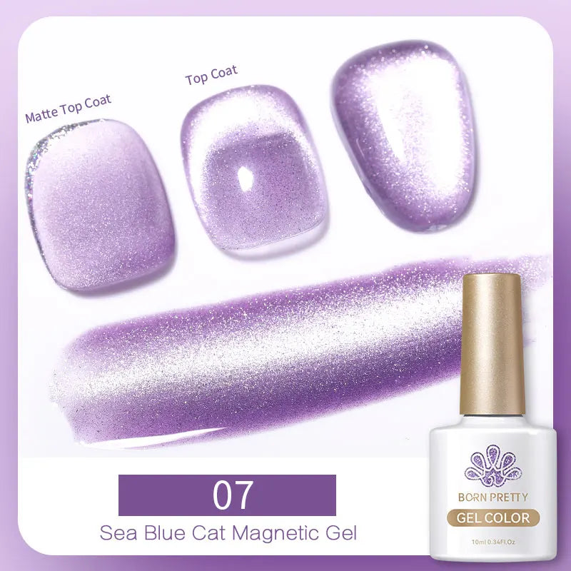 BORN PRETTY 6 Colors UV Magnetic Nail Polish