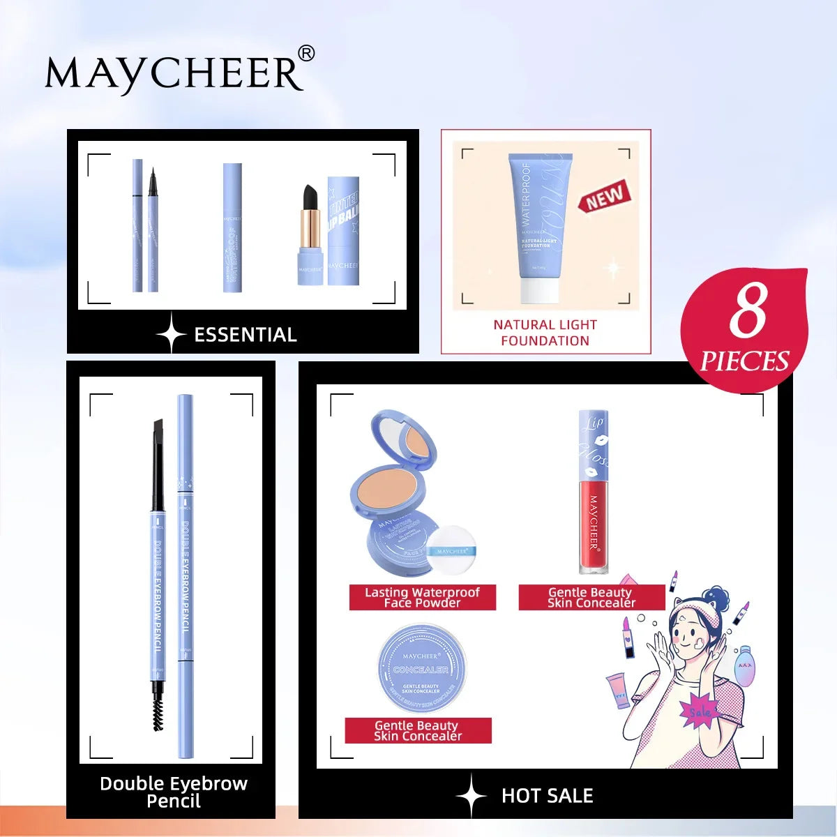 Set de maquillaje completo Waycheer