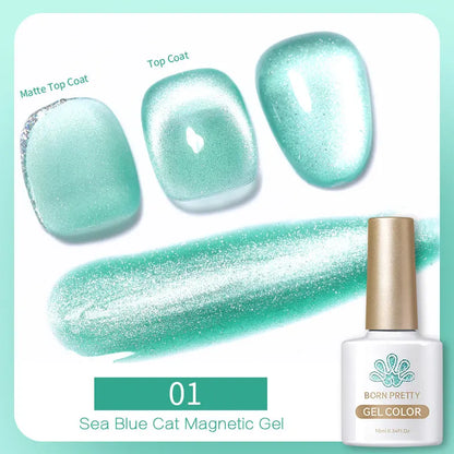 BORN PRETTY 6 Colors UV Magnetic Nail Polish