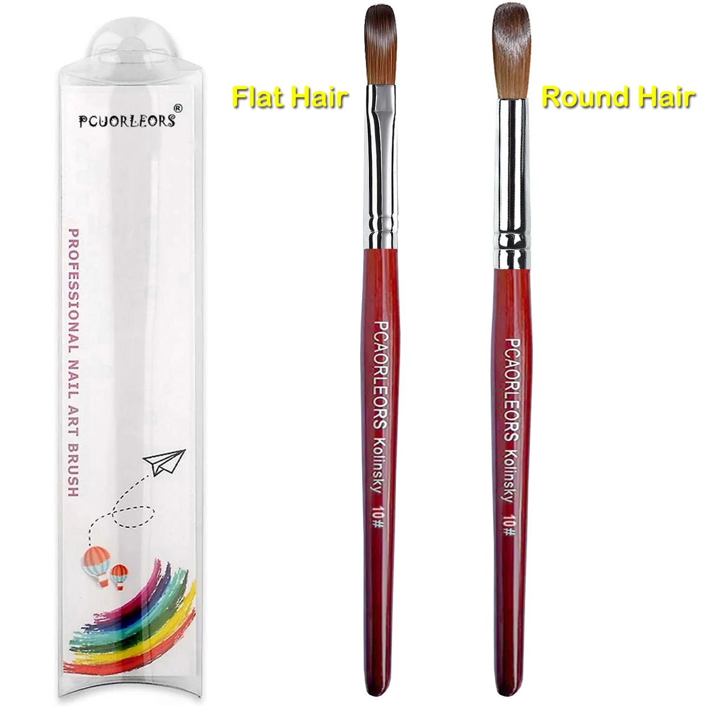 Pinceles para manicura y pedicura.